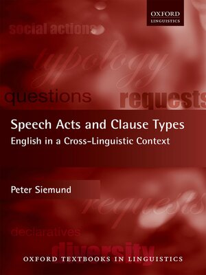 cover image of Speech Acts and Clause Types